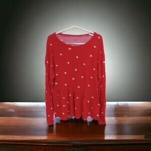 🌍5/$10🌏 Girls L 11/12 Maurices Valentine's Day Blouse